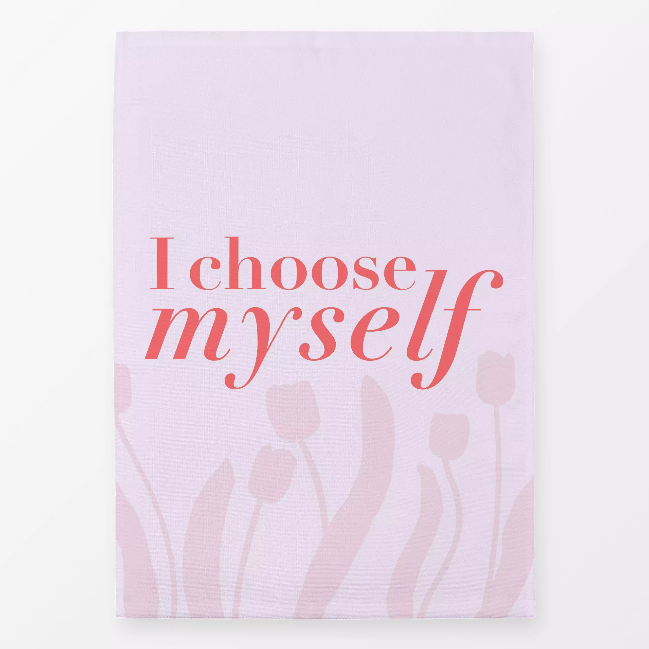 Geschirrtücher I choose myself typo rosa - Frühling, Liebe, Romantik & Pride, Sprüche & Schriftzüge - von „Mareen Heinz"; ro...