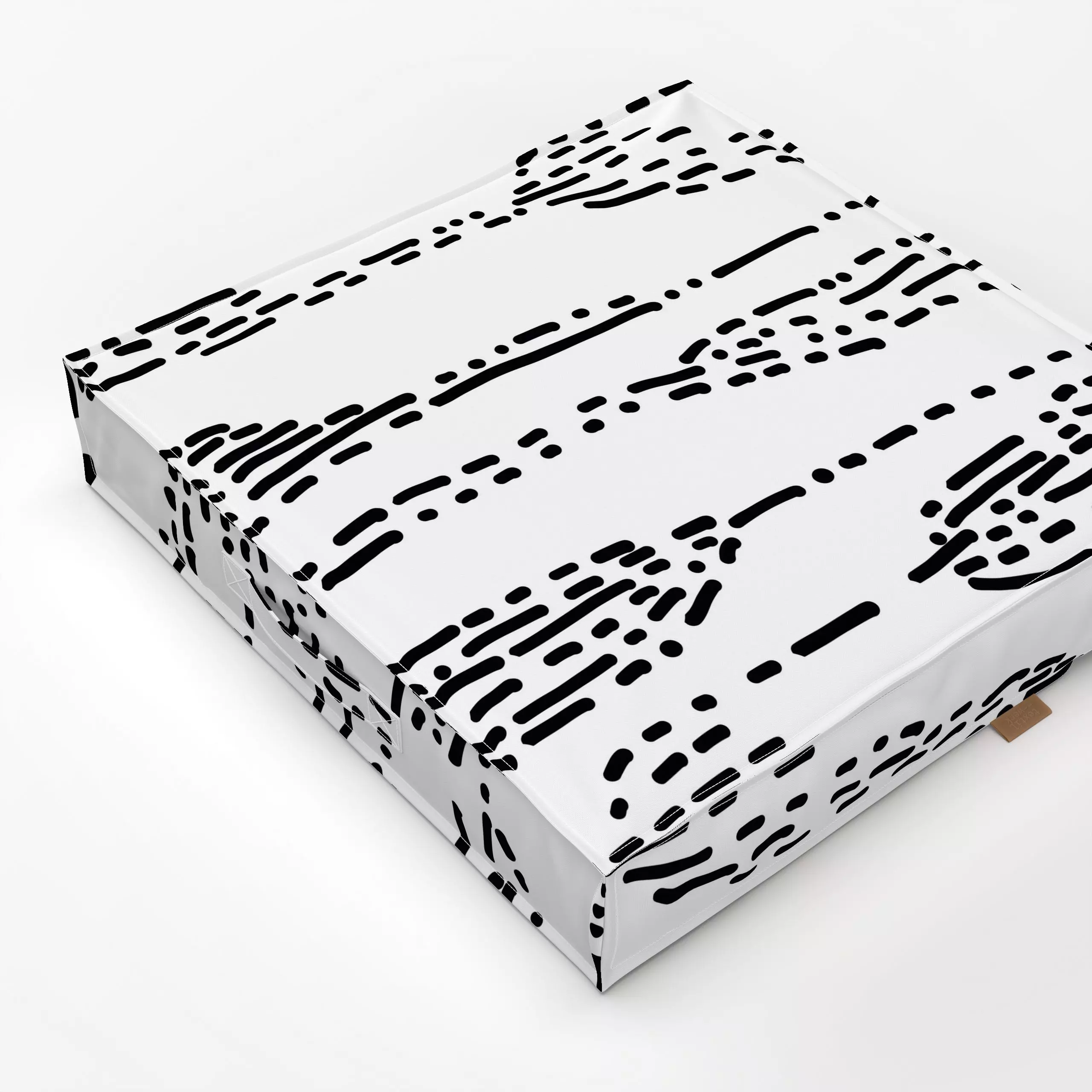 Bodenkissen Punkte und Linien - Symbole & Muster - von „Kantioler Design"; abstrakt, Punkte, Pinselstrich, Striche, grafisch...