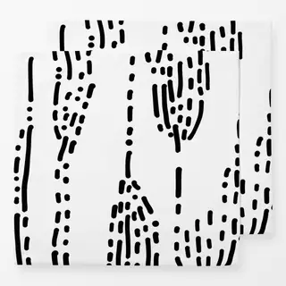 Servietten Punkte und Linien