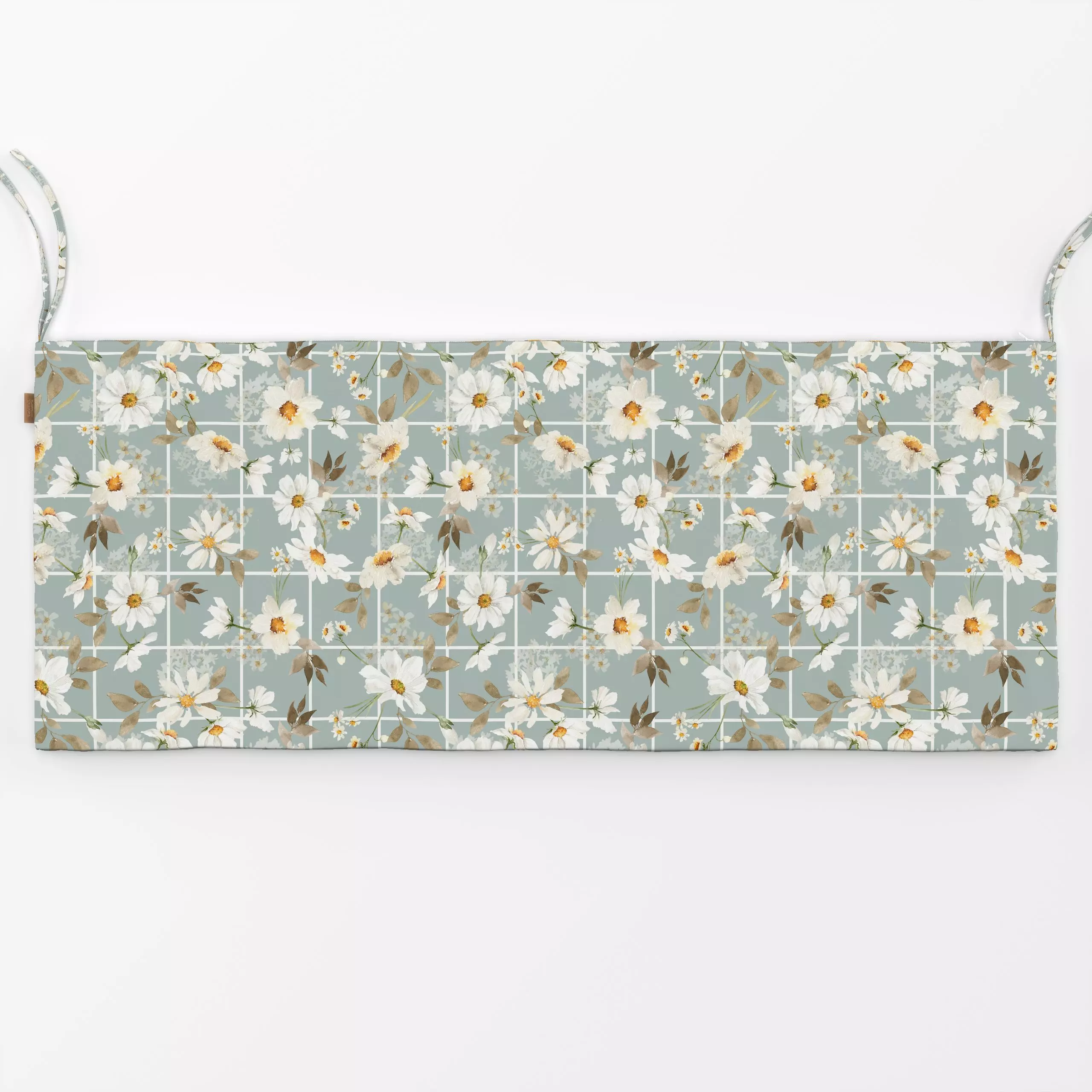 Bankauflage Streublümchen Margeriten grau - Blumen & Florales, Symbole & Muster - von „Uta Naumann"; Blumen, Sommerblumen, S...