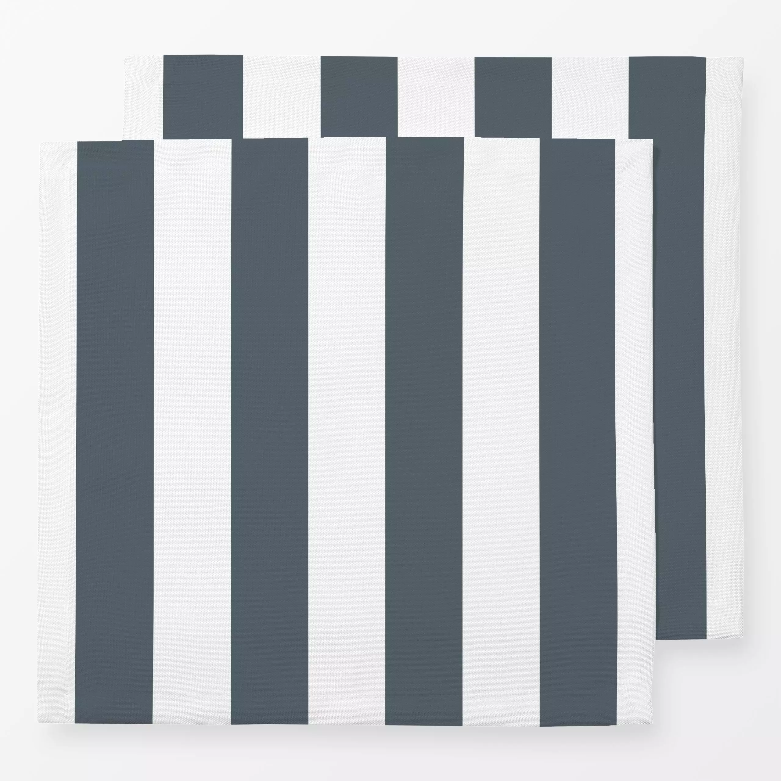 Servietten Vertikale Block Steifen grau - Symbole & Muster - von „Katrin Graff"; minimal, Blaugrau, grau, Streifen, graphisc...