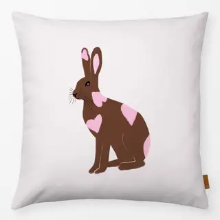 Kissen Hase mit Herzen Beige