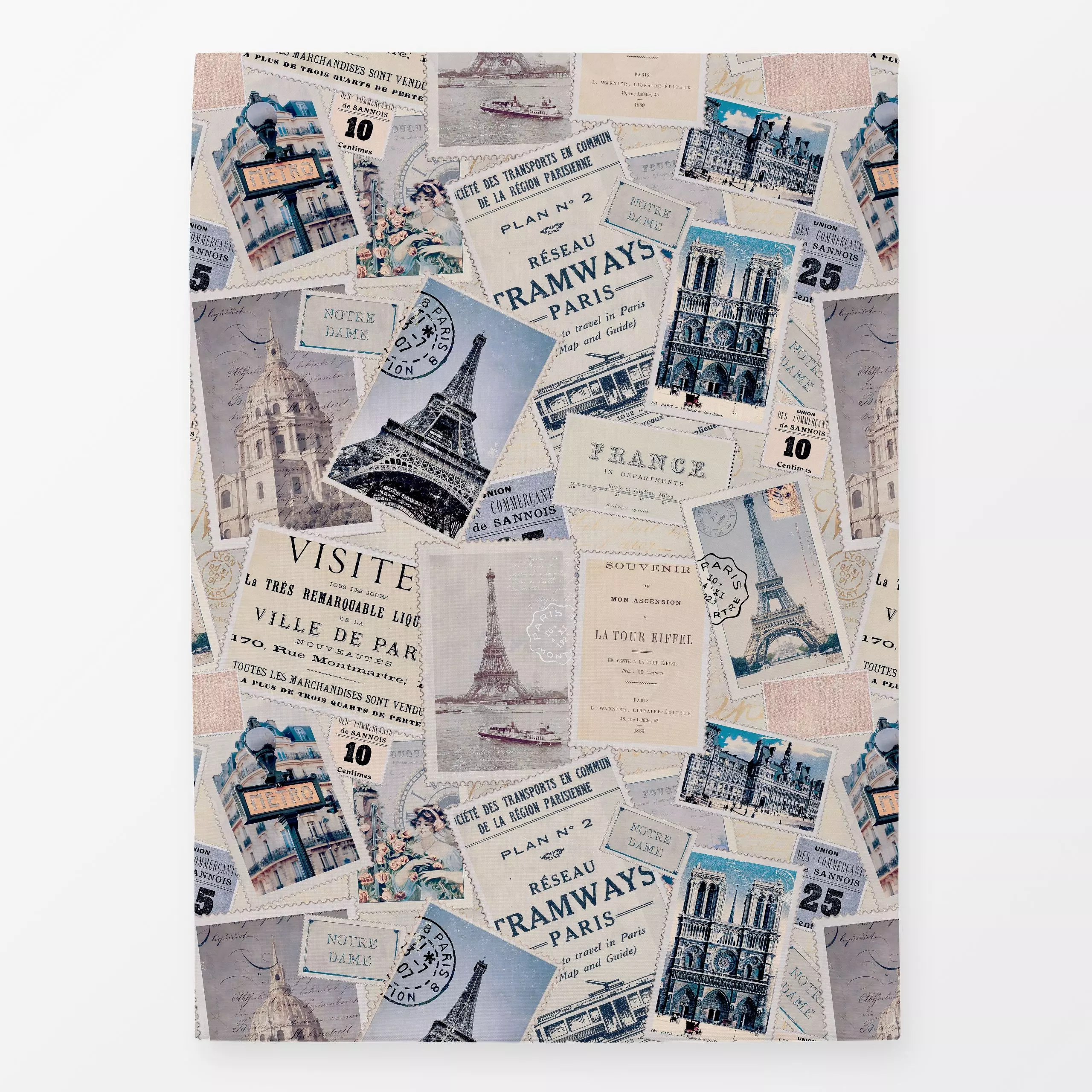 Geschirrtücher Vintage Trip To Paris III - Retro & Vintage - von „Andrea Haase"; Retro, Paris, Urlaub, vintage, Reisen, Post...