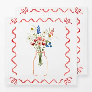 Servietten Midsummer Blumenvase