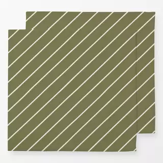 Servietten Streifen Diagonal Grün