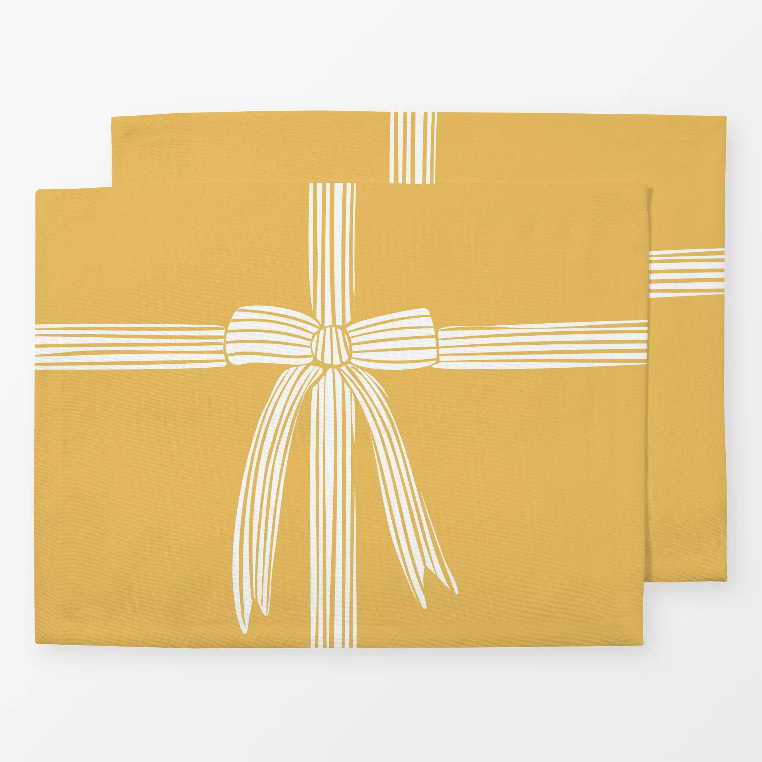 Tischset Schleife gelb, von moDeern Design Studio