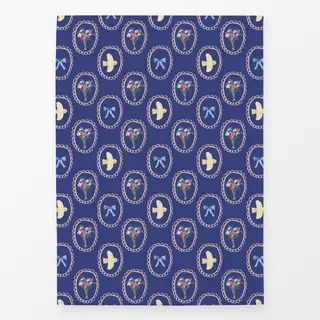 Geschirrtücher Midsummer Blumen Schleife blau