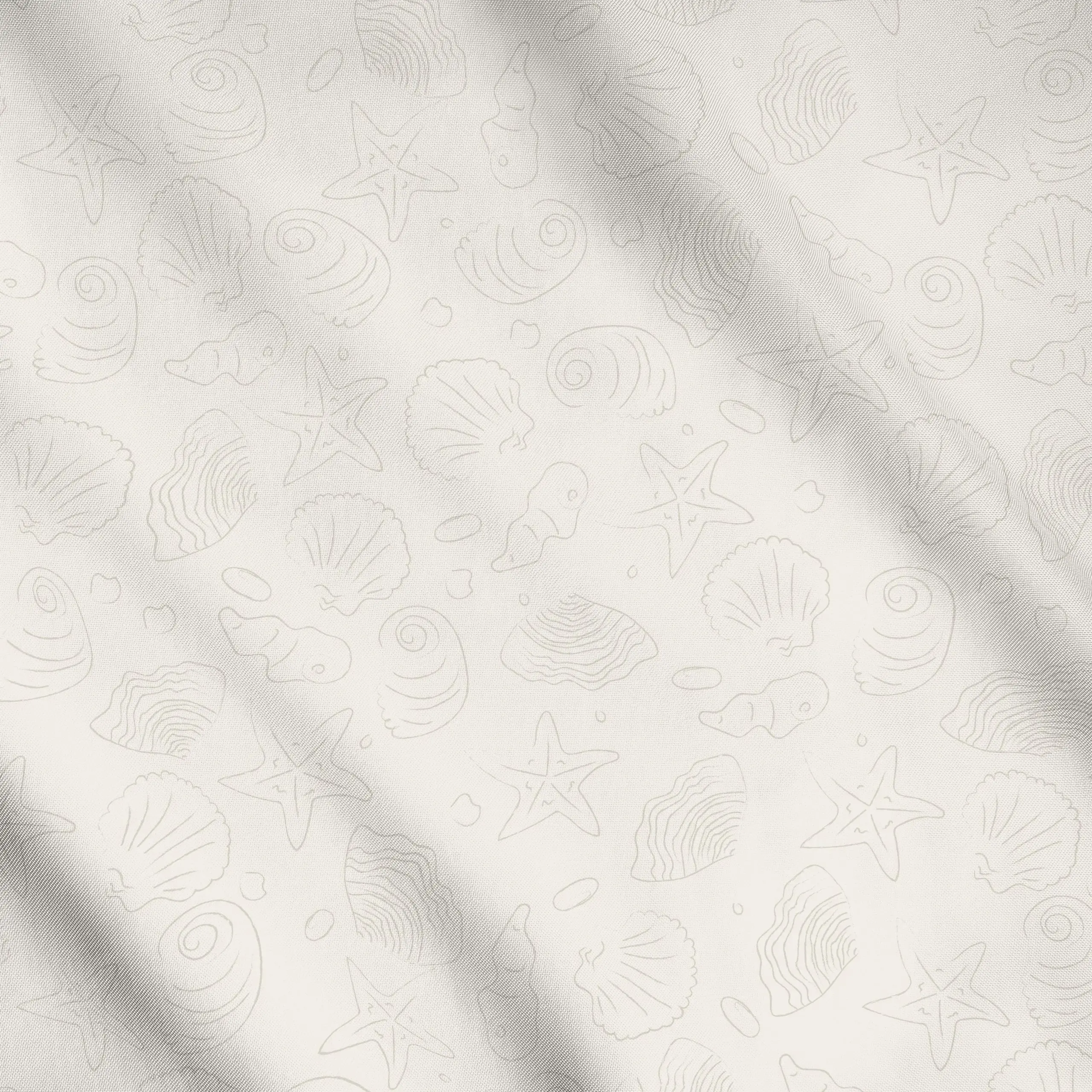 Meterware Seashell Pattern Beige, gemustert, Sommer, von Jana Driver