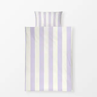 Bettwäsche Streifen Lila Flieder Creme