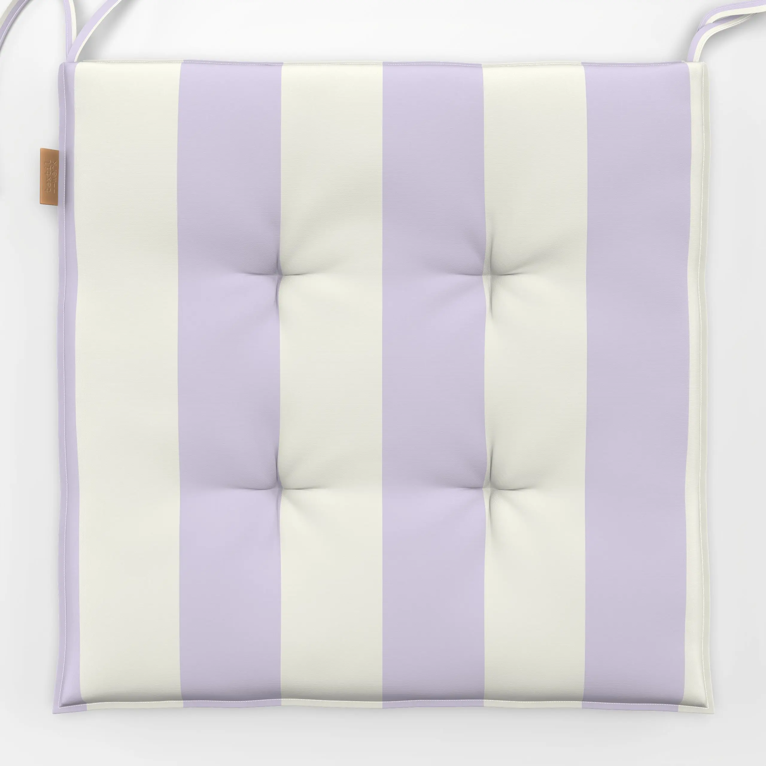 Sitzkissen Streifen Lila Flieder Creme - Frühling, Symbole & Muster, Ostern - von „Monika Strigel"; Streifen, pastel, lila, ...