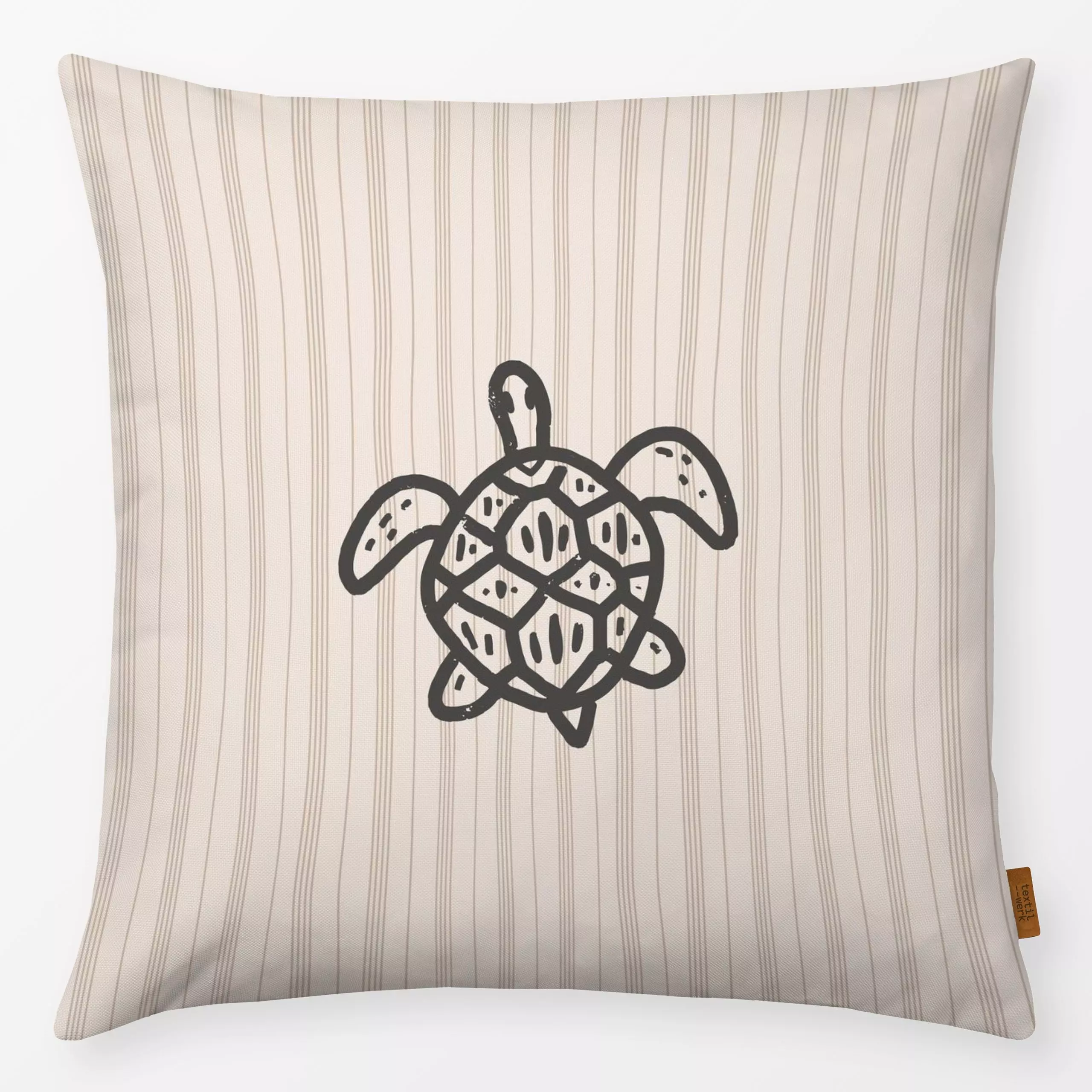 Kissen Schildkröte - Tiere - von „Kruth Design"; Meer, Strand, Meerestiere, Sommer, Beach, Schildkroete, kruthdesign