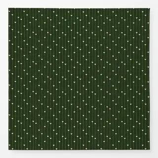 Tischdecke Streifen mit Herzen grün