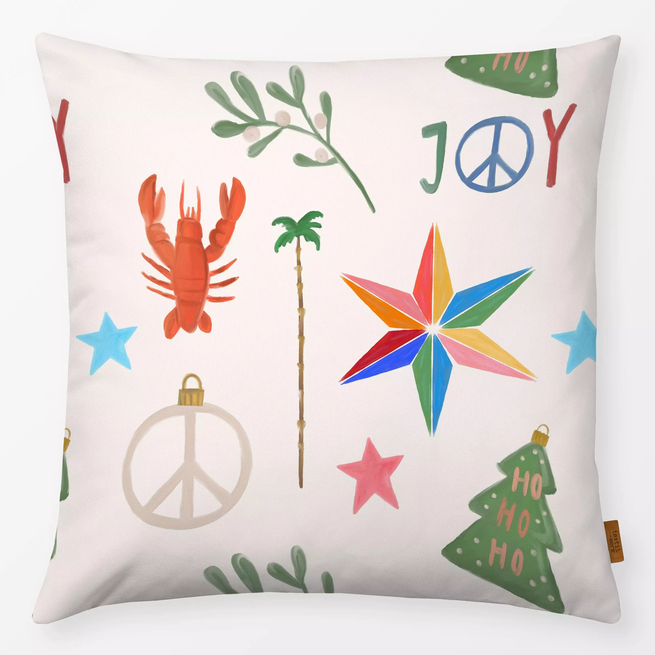 Kissen Colorful Xmas Bundle Pattern - Weihnachten, Winter - von „Kruth Design"; Pride, Sterne, Lustig, bunt, weihnachtlich, ...