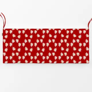 Bankauflage kleine rote Blätter