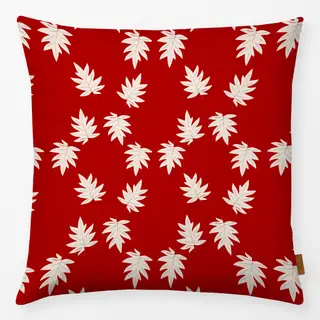 Kissen kleine rote Blätter