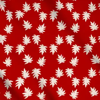 Meterware kleine rote Blätter