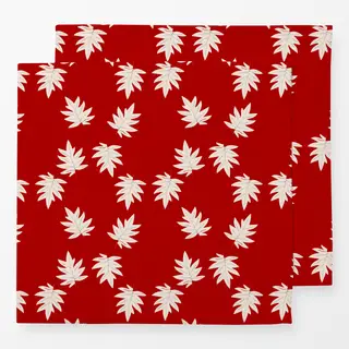 Servietten kleine rote Blätter