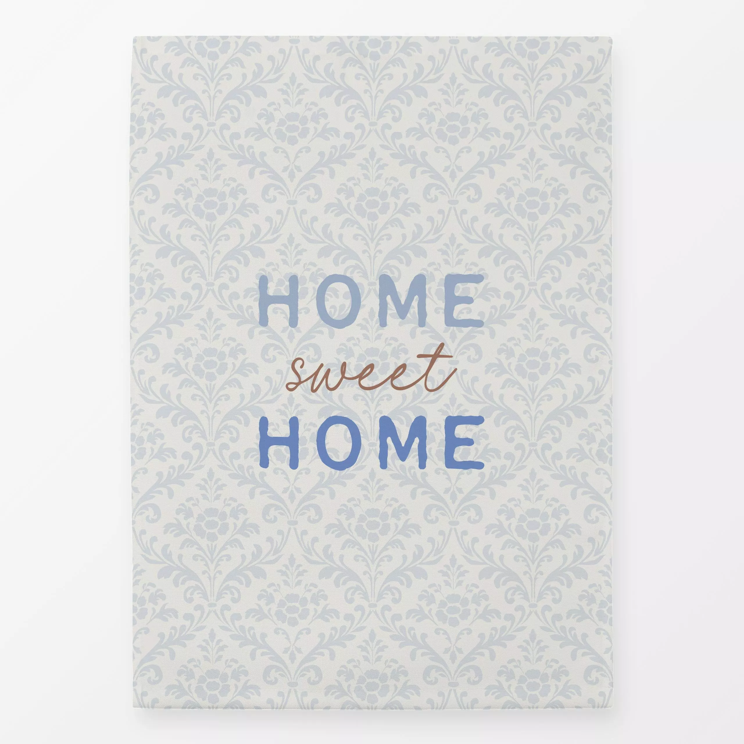Geschirrtücher Home sweet Home Damask blau - Liebe, Romantik & Pride, Sprüche & Schriftzüge, Winter - von „Katrin Graff"; vi...