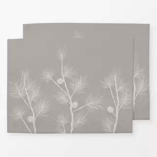 Tischset Mørk Beige Lærkegren