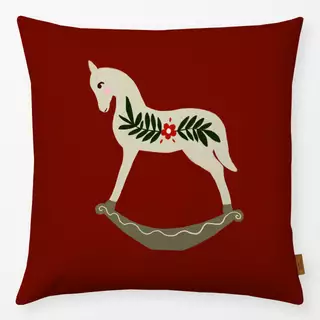 Kissen Schaukelpferd Rot