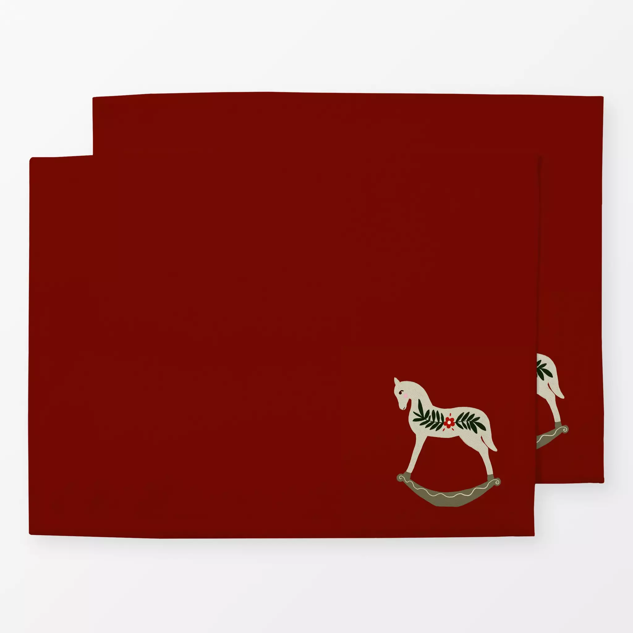 Tischset Tischset Schaukelpferd Rot