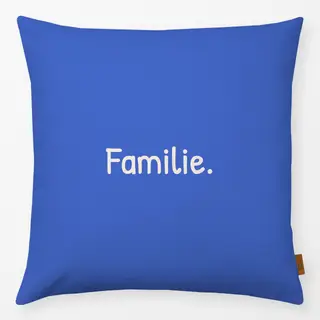 Kissen Familie blau