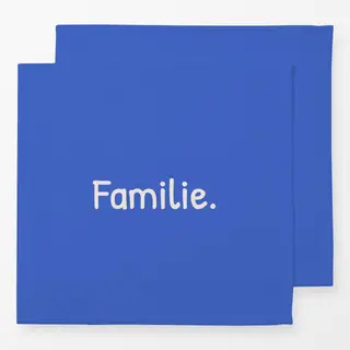 Servietten Familie blau