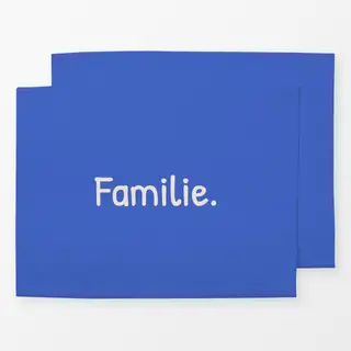 Tischset Familie blau
