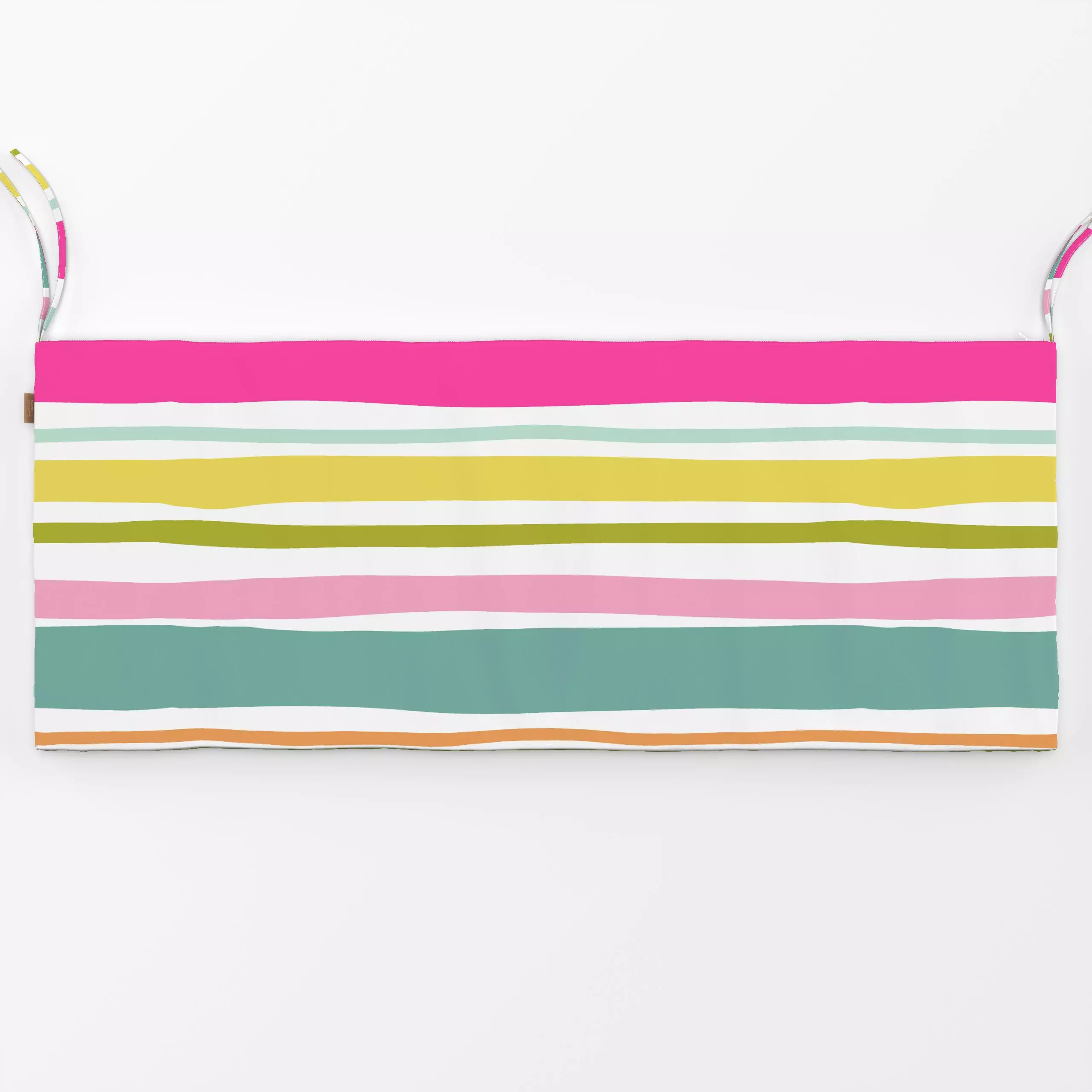 Bankauflage Retro Farben Sommer Streifen - Sommer, Symbole & Muster - von „Uta Naumann"; boho, abstrakt, Streifen, Retro, Bo...