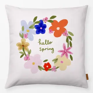 Kissen Blumenkranz Spring Beige