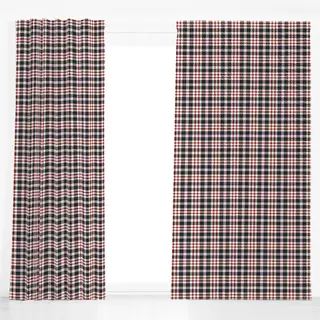 Dekovorhang Tartan Plaid anthrazit