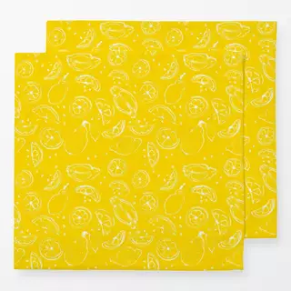 Servietten Zitronen gelb