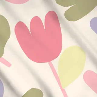 Meterware Abstraktes Tulpen Muster