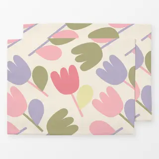 Tischset Abstraktes Tulpen Muster
