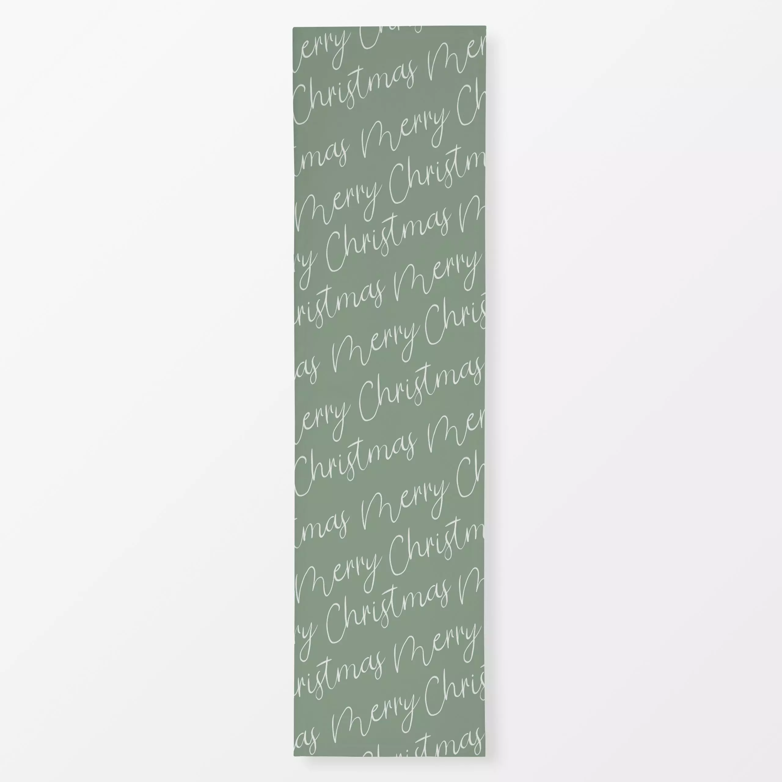 Tischläufer Merry Christmas hellgrün - Sprüche & Schriftzüge, Weihnachten - von „Studio Kesse"; Merry Christmas, Weihnachten...