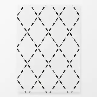 Geschirrtücher Rautenmuster schwarz-weiß