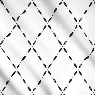Meterware Rautenmuster schwarz-weiß