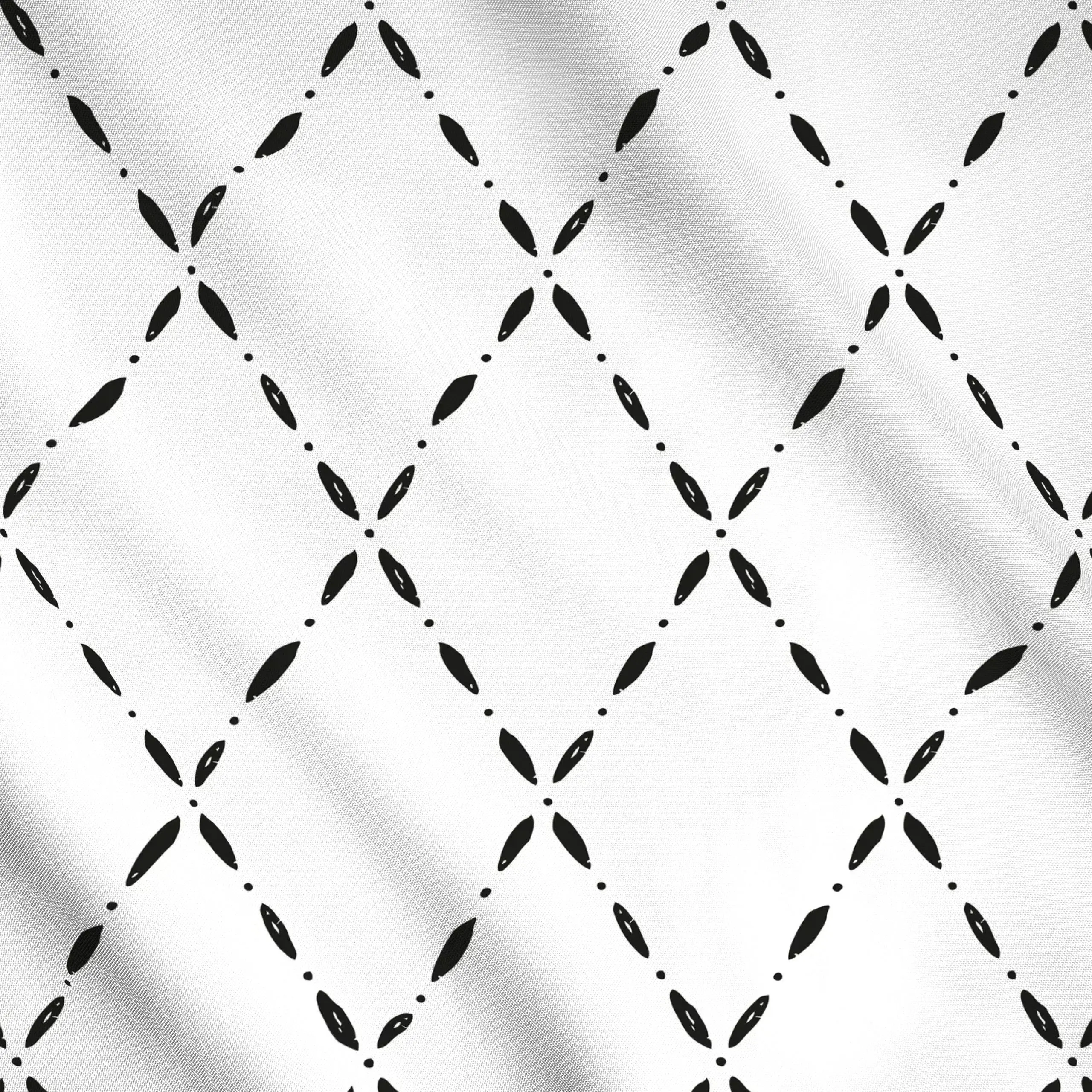 Meterware Rautenmuster schwarz-weiß - Frühling, Symbole & Muster, Ostern - von „moDeern Design Studio"; Ostern, Karos, cotta...