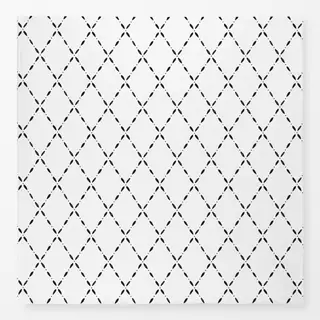 Tischdecke Rautenmuster schwarz-weiß