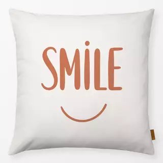 Kissen Smile beige braun