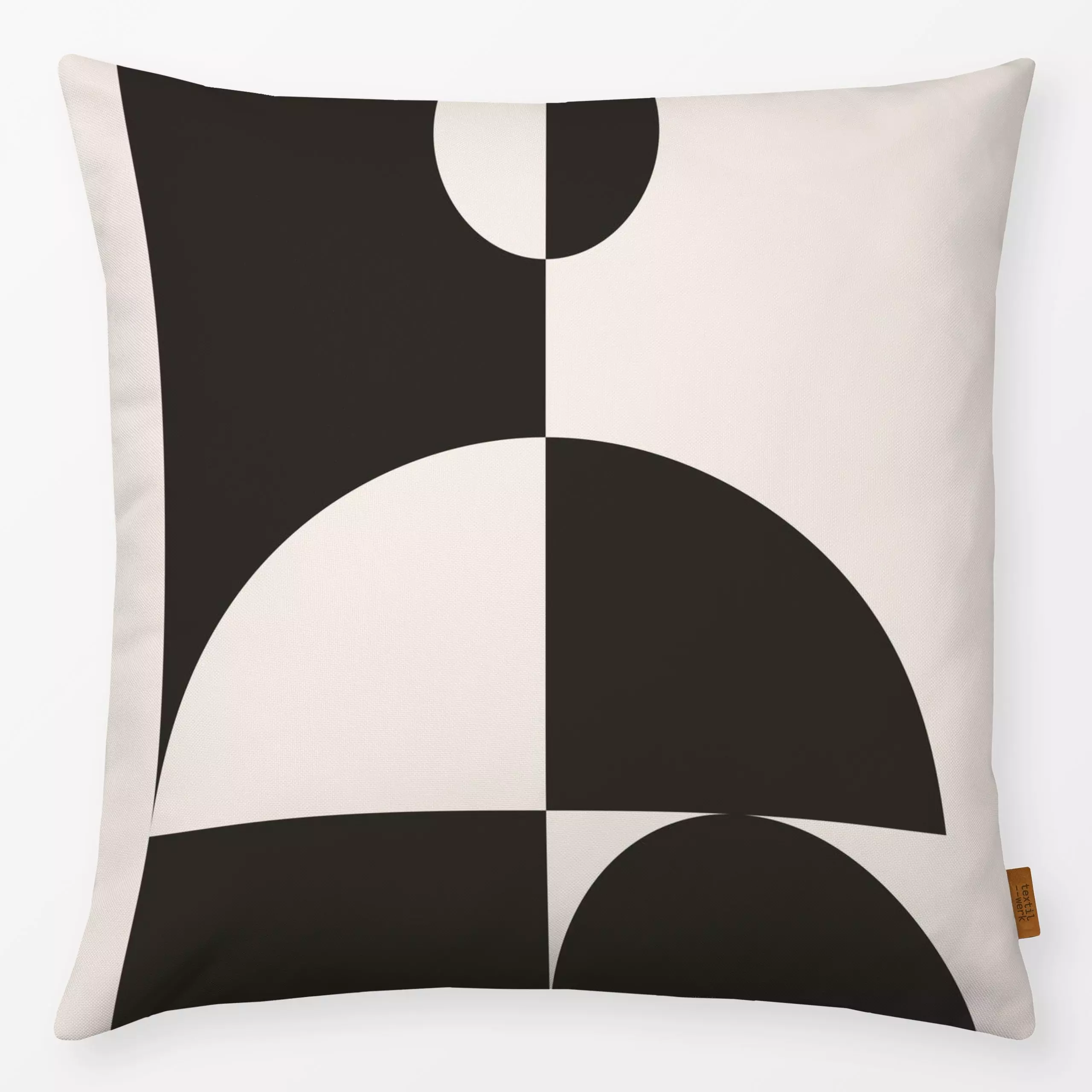 Kissen Geomeform 05 Black&White - Symbole & Muster - von „BOUDOIR BOBO"; schwarz, Abstrakt, Geometrisch, formen, Weiss, abst...