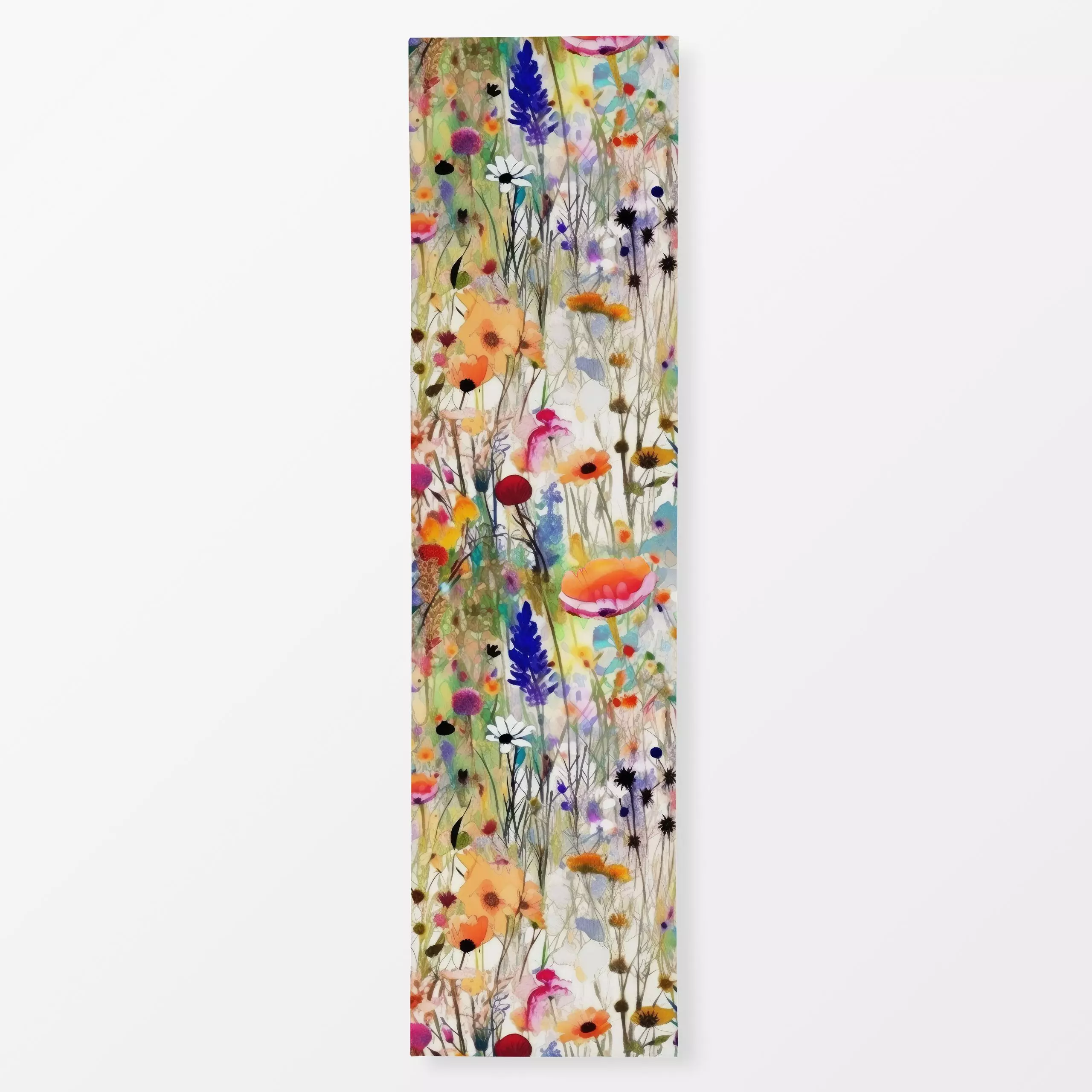 Tischläufer Abstrakte Wildblumen Wiese - Blumen & Florales, Sommer, Pflanzen & Botanik - von „Uta Naumann"; Wasserfarben, Na...