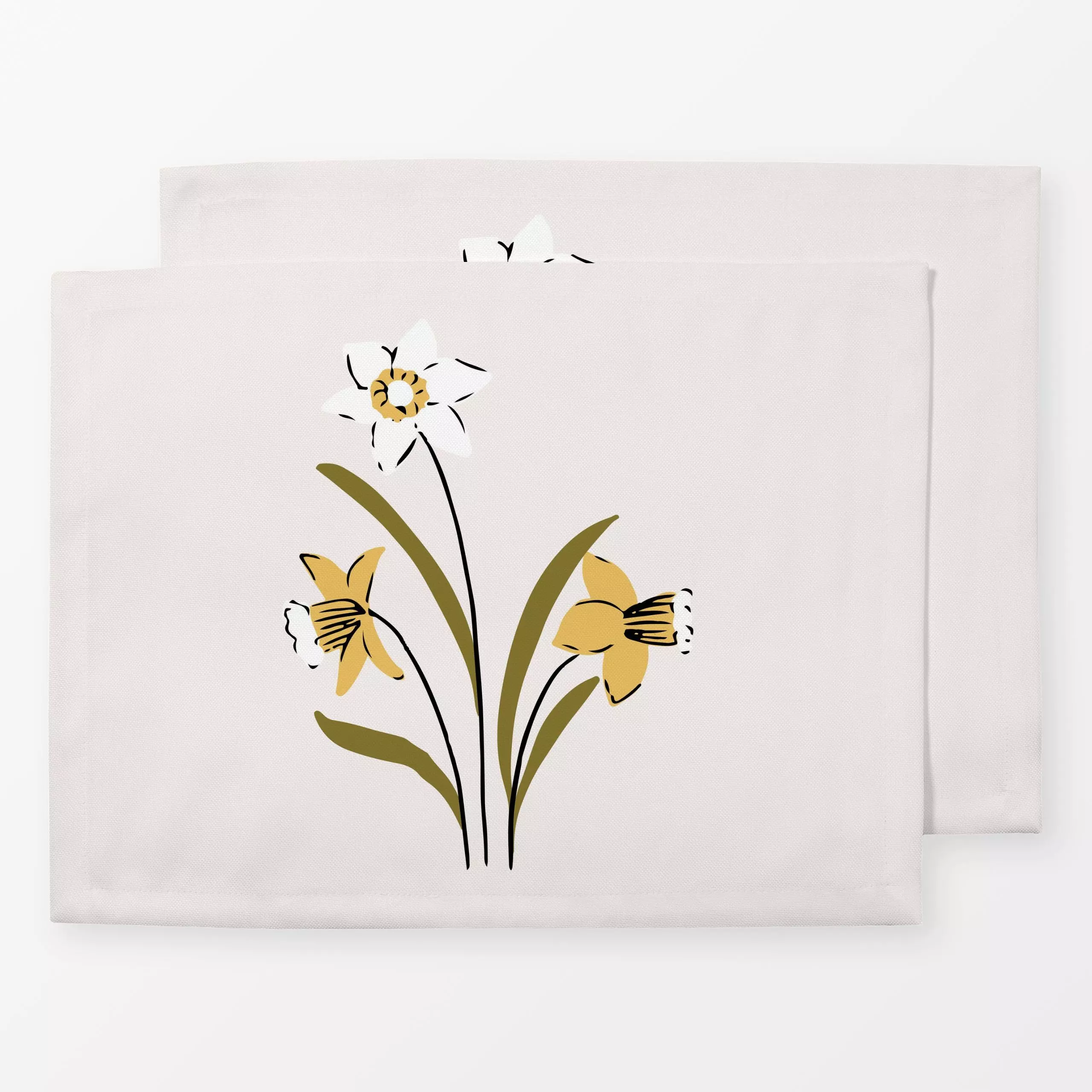 Tischset Osterglocken - Blumen & Florales, Frühling, Anlässe, Ostern - von „moDeern Design Studio"; Blumen, Ostern, frueling...