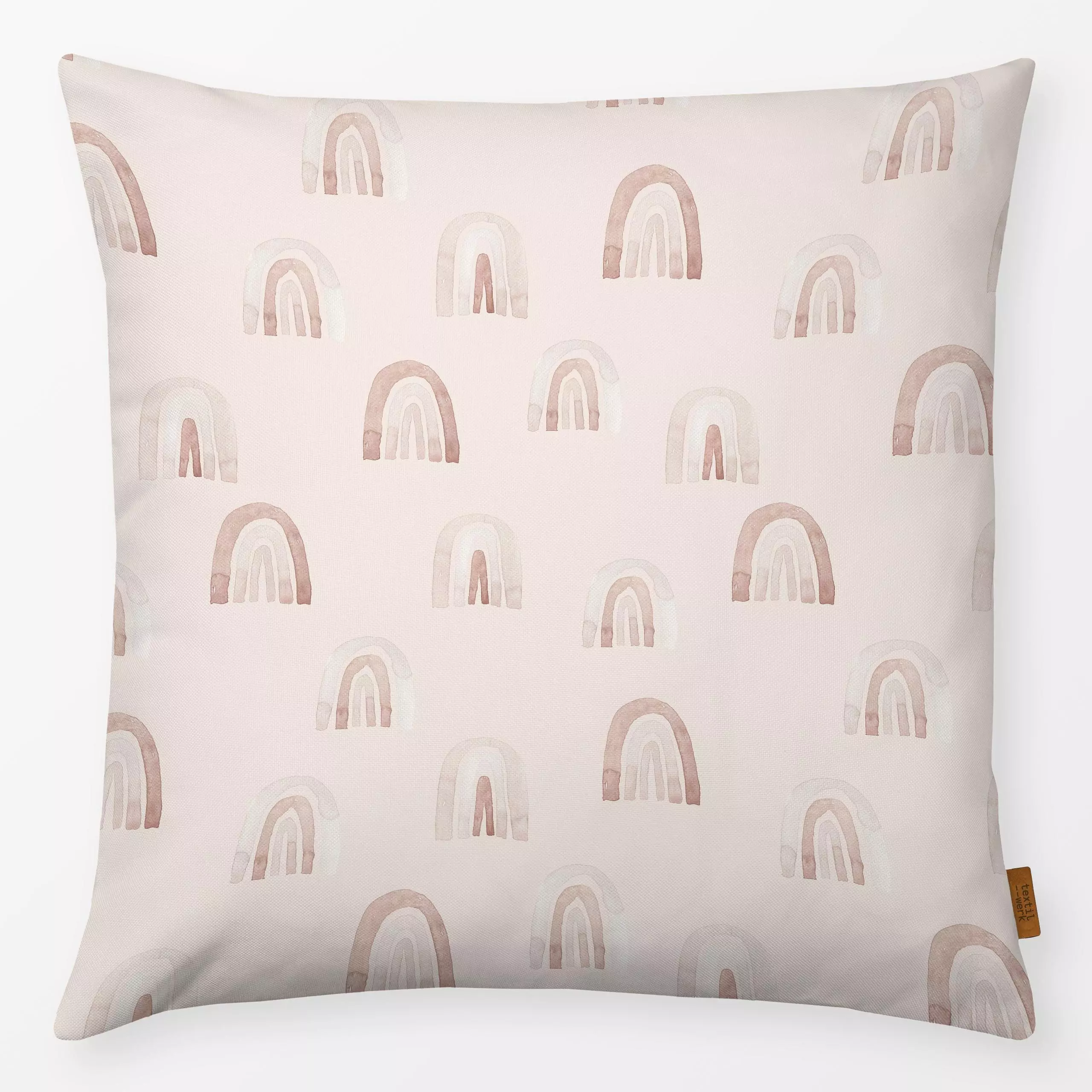 Kissen Give me hope - Symbole & Muster - von „Uta Naumann"; boho, Kinder, Sommerblumen, Regenbogen, Kinderzimmer, rainbow, B...