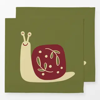 Servietten Schnecke mit Pflanzen