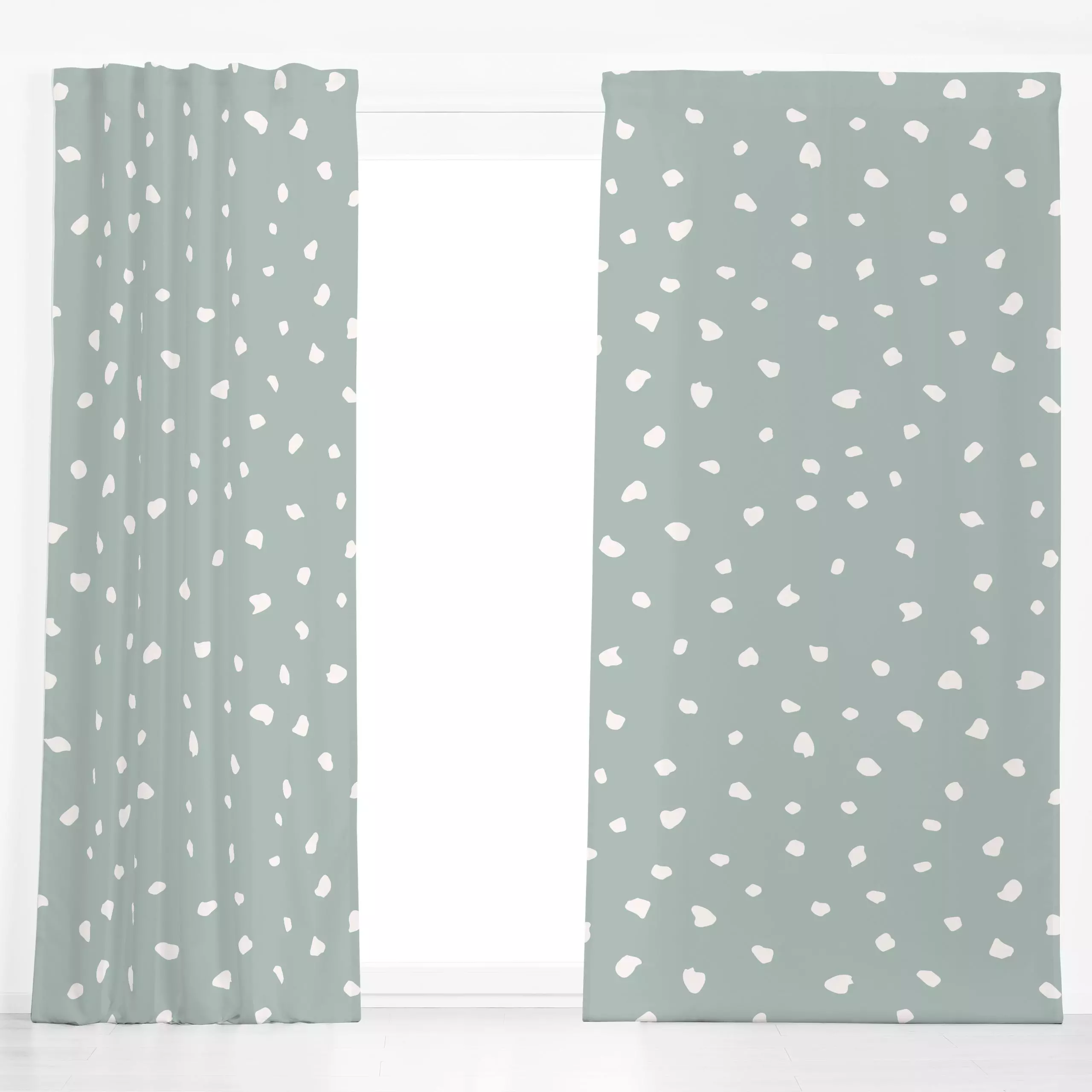 Dekovorhang Pünktchen Tanz - Symbole & Muster - von „Uta Naumann"; Punkte, Dots, punkt, Bohemian, gepunktet, Polkadots, dott...