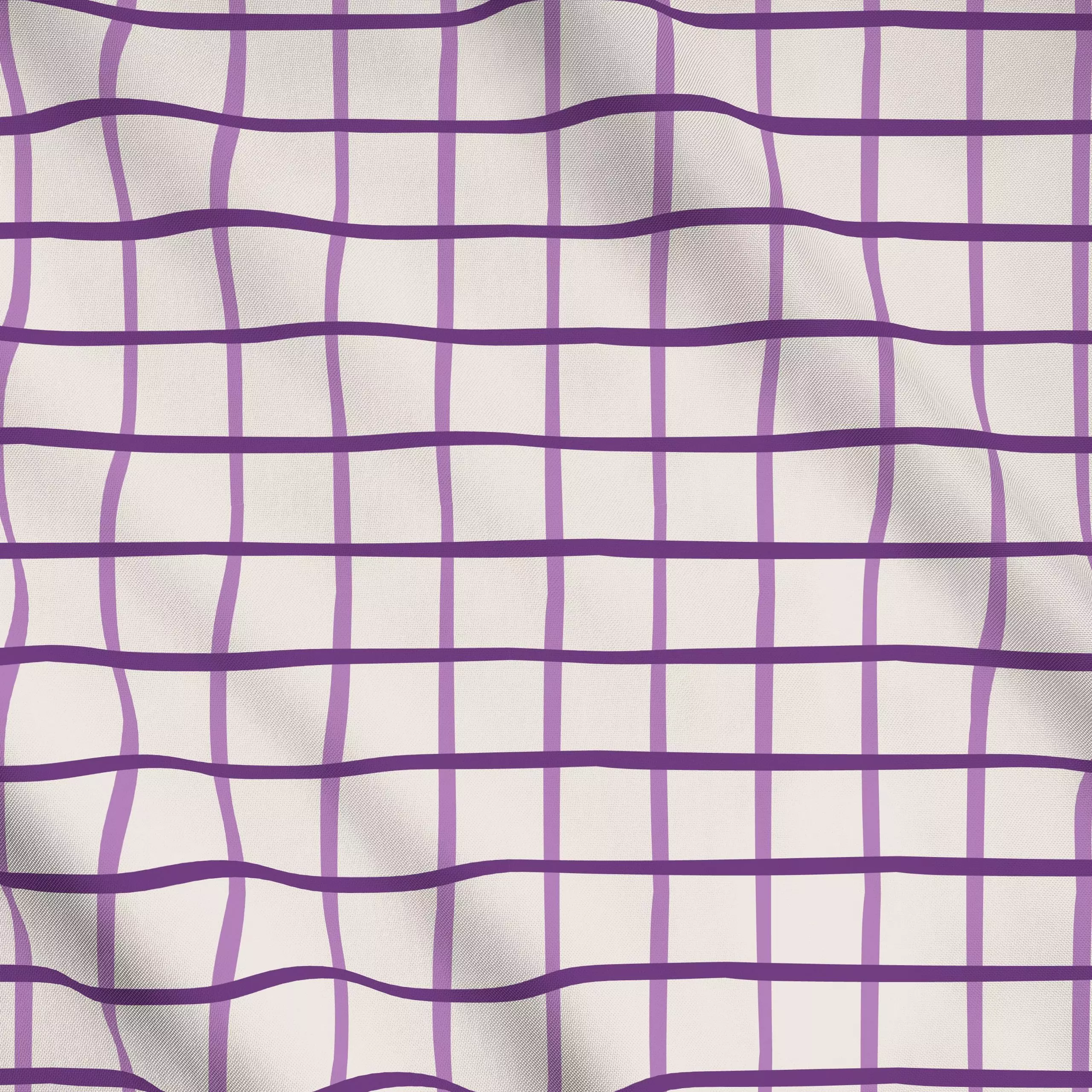 Meterware Fall Love Checks Lila - Herbst, Symbole & Muster - von „Jana Driver"; beige, Karo, Herbst, lila, kariert, checks, ...