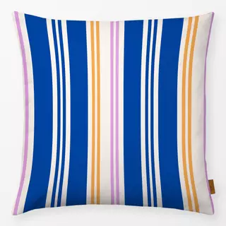 Kissen blue balanced stripes