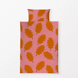 Bettwäsche Herbstblätter Orange Pink