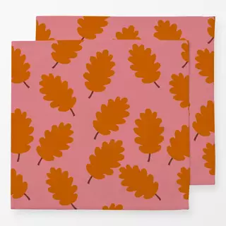 Servietten Herbstblätter Orange Pink